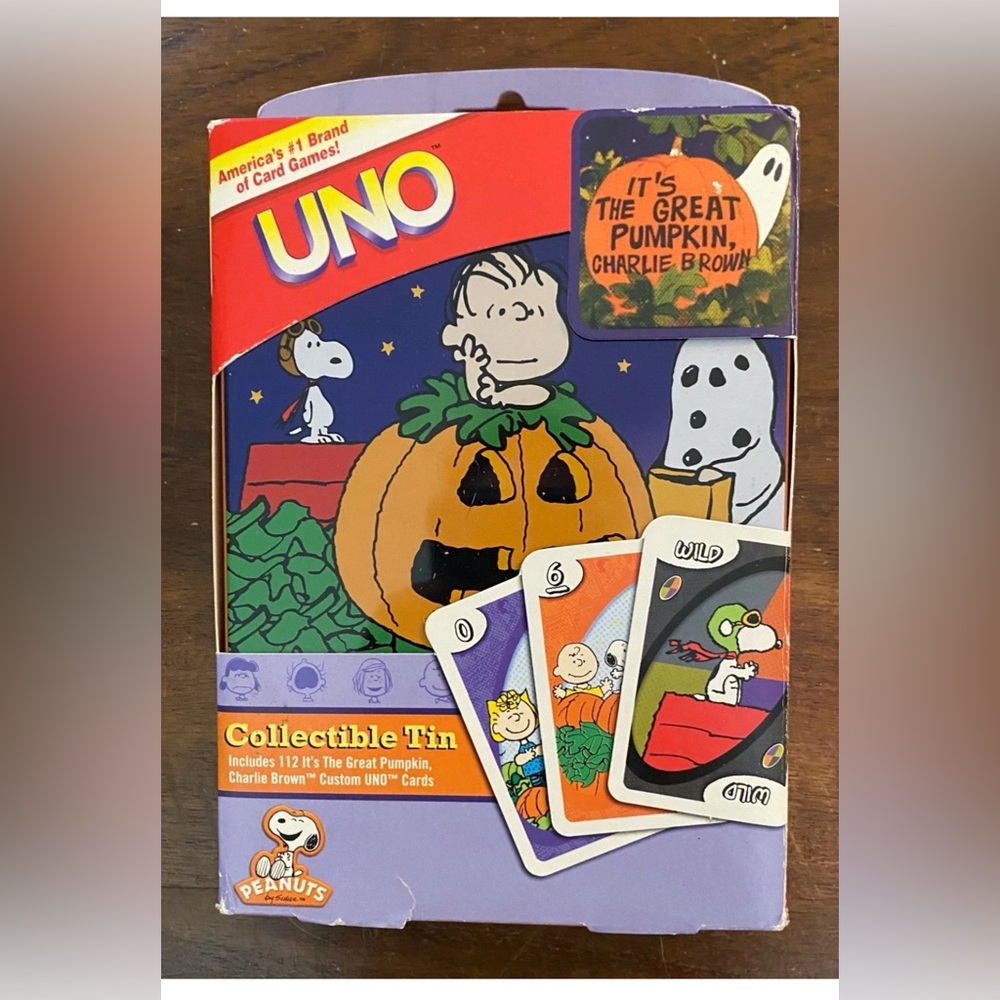 🎃 UNO “It’s The Great Pumpkin, Charlie Brown” Collectible Tin – Peanuts Edition